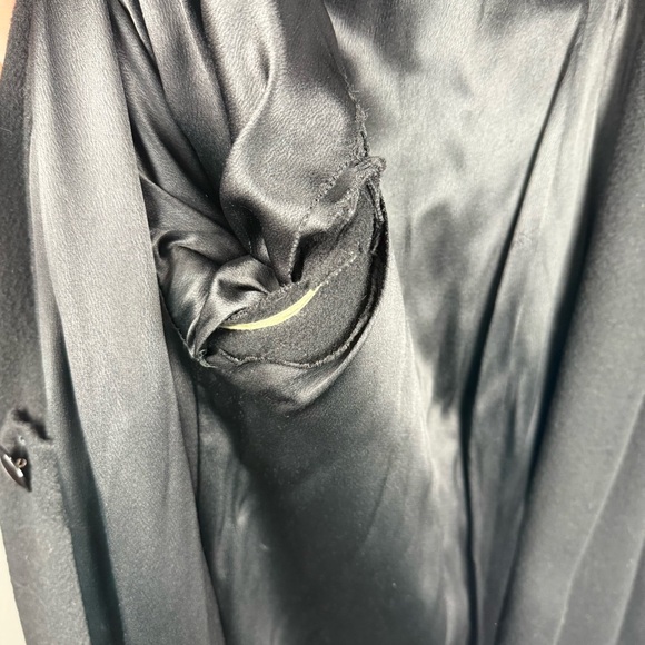 Cashmere Black Women's S Coat 1950s 1960s - Picture 8 of 10